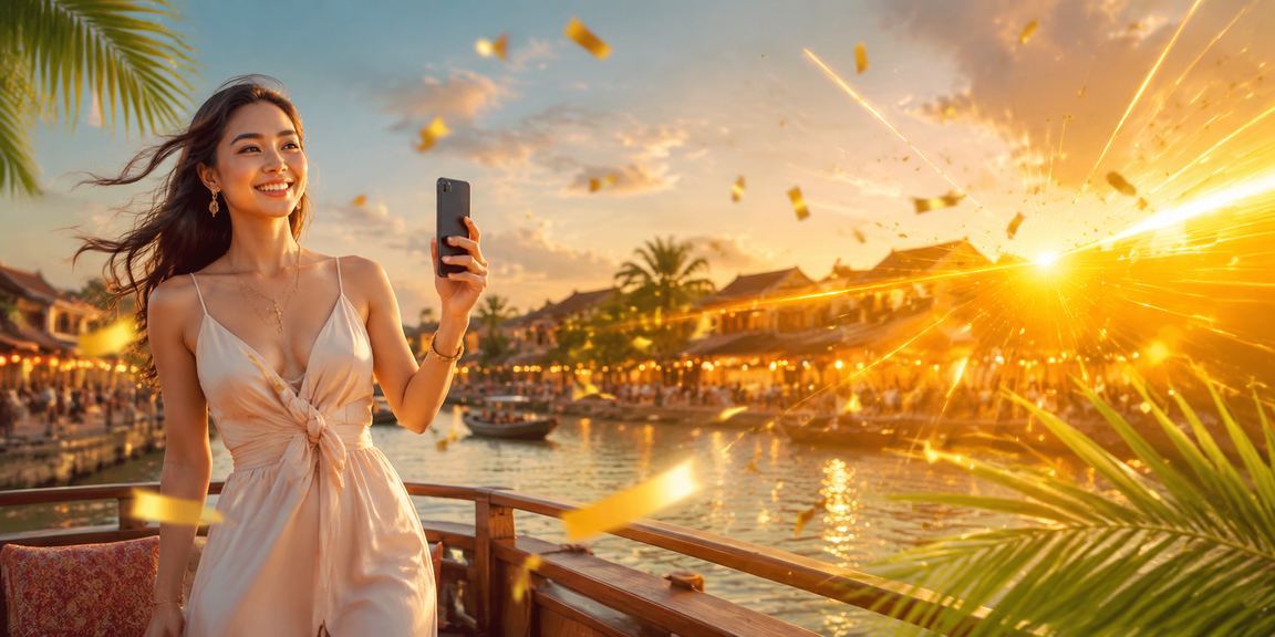 Trò chơi trực tuyến trên điện thoại tại quán cà phê Hội An