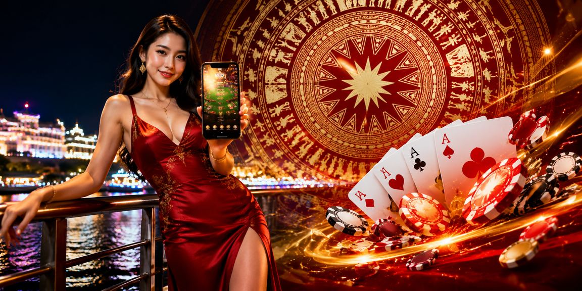 Phụ nữ Việt Nam chơi bài trực tuyến trên điện thoại bên sông Mekong
