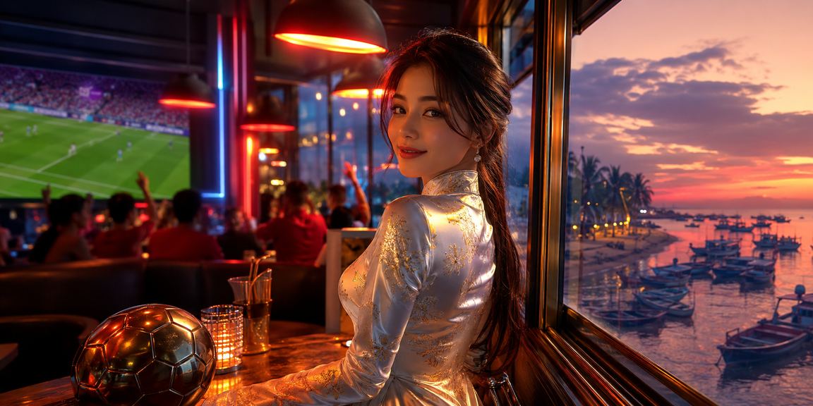 Người hâm mộ bóng đá tại Mũi Né đặt cược trực tuyến với áo dài truyền thống